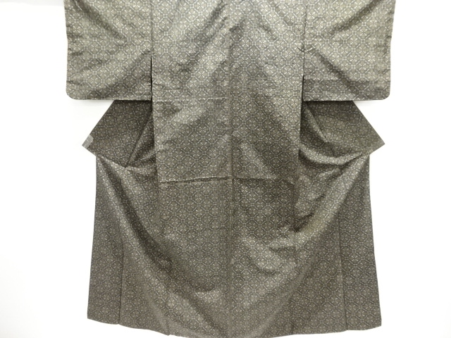 JAPANESE KIMONO / TOKAMACHI TSUMUGI / WOVEN FLOWER SHOKKO PATTERN
